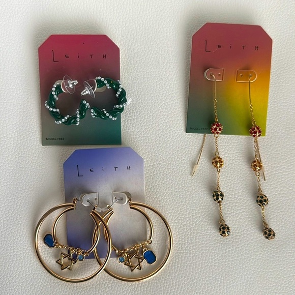 NWT Leith Brand Pierced Earrings from Nordstrom. Women’s Bundle of 3 for $20. - Picture 1 of 4
